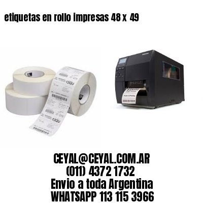 etiquetas en rollo impresas 48 x 49