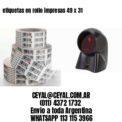 etiquetas en rollo impresas 49 x 31