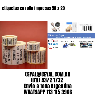 etiquetas en rollo impresas 50 x 20