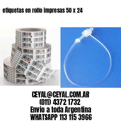 etiquetas en rollo impresas 50 x 24