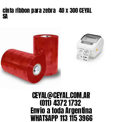 cinta ribbon para zebra 	40 x 300 CEYAL SA