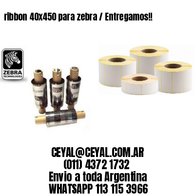 ribbon 40×450 para zebra / Entregamos!!