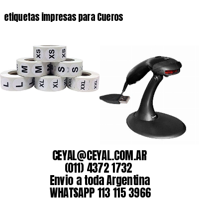 etiquetas impresas para Cueros