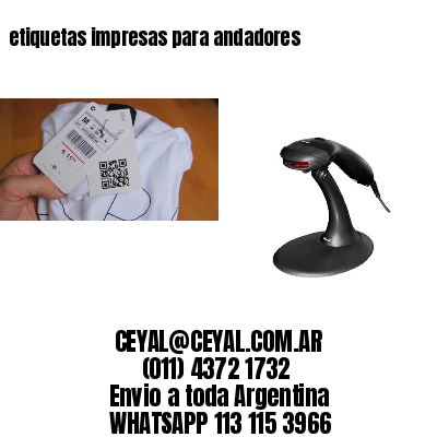 etiquetas impresas para andadores