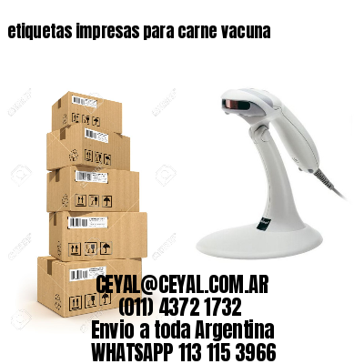 etiquetas impresas para carne vacuna