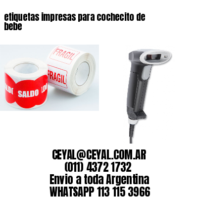 etiquetas impresas para cochecito de bebe