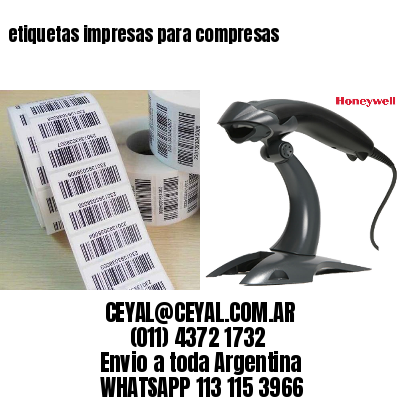 etiquetas impresas para compresas