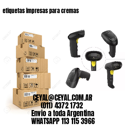etiquetas impresas para cremas