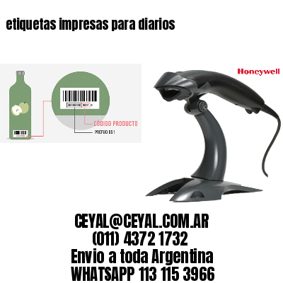 etiquetas impresas para diarios