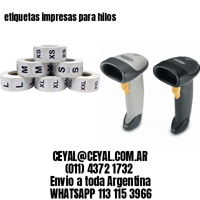 etiquetas impresas para hilos