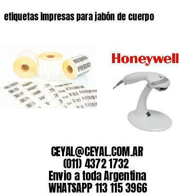 etiquetas impresas para jabón de cuerpo