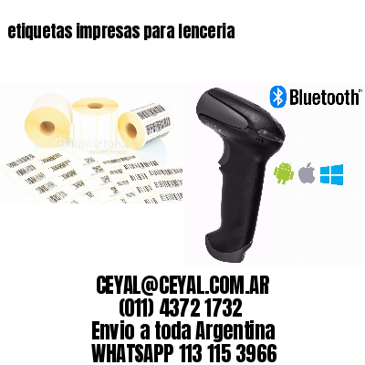 etiquetas impresas para lenceria