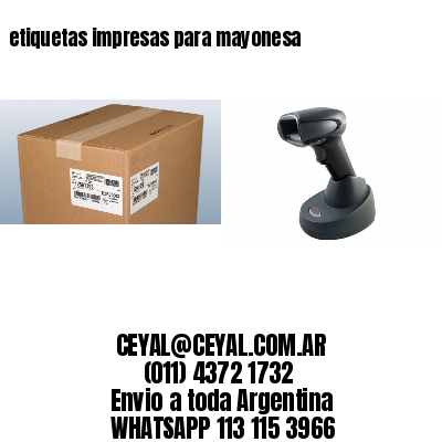 etiquetas impresas para mayonesa
