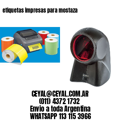 etiquetas impresas para mostaza