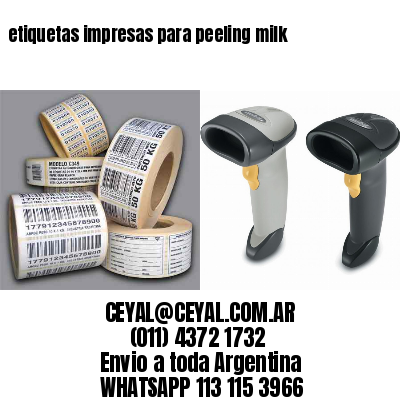 etiquetas impresas para peeling milk