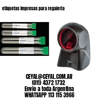 etiquetas impresas para regaleria