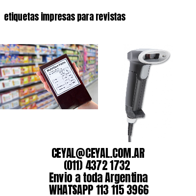 etiquetas impresas para revistas