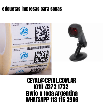 etiquetas impresas para sopas