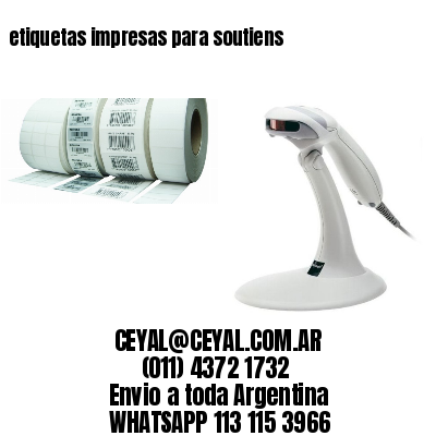 etiquetas impresas para soutiens