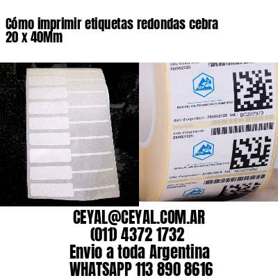 Cómo imprimir etiquetas redondas cebra 20 x 40Mm