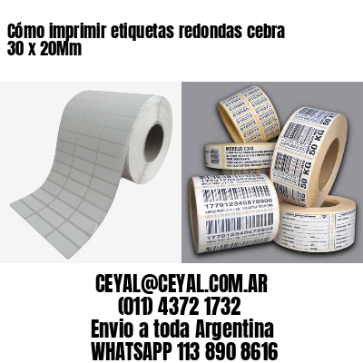 Cómo imprimir etiquetas redondas cebra 30 x 20Mm