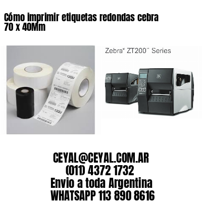 Cómo imprimir etiquetas redondas cebra 70 x 40Mm