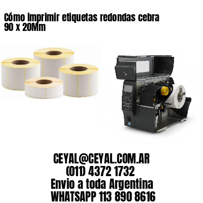 Cómo imprimir etiquetas redondas cebra 90 x 20Mm