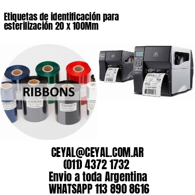 Etiquetas de identificación para esterilización 20 x 100Mm