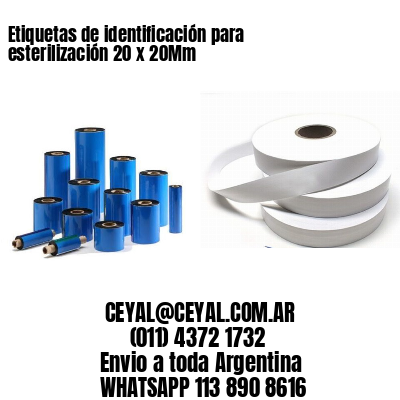 Etiquetas de identificación para esterilización 20 x 20Mm