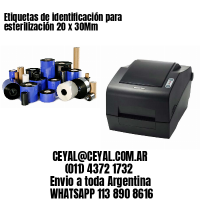 Etiquetas de identificación para esterilización 20 x 30Mm