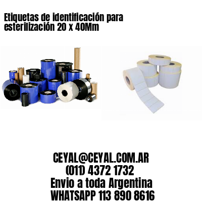 Etiquetas de identificación para esterilización 20 x 40Mm