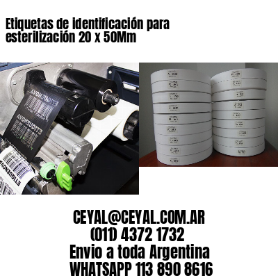 Etiquetas de identificación para esterilización 20 x 50Mm