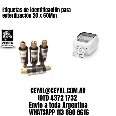 Etiquetas de identificación para esterilización 20 x 60Mm