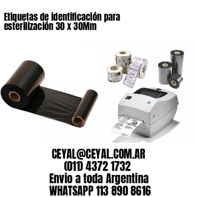 Etiquetas de identificación para esterilización 30 x 30Mm