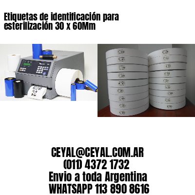 Etiquetas de identificación para esterilización 30 x 60Mm
