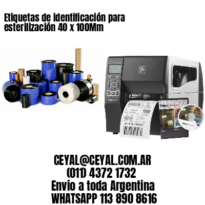 Etiquetas de identificación para esterilización 40 x 100Mm