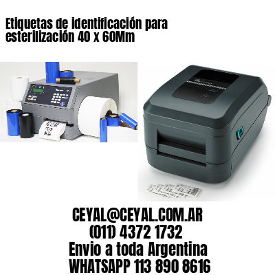 Etiquetas de identificación para esterilización 40 x 60Mm