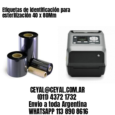 Etiquetas de identificación para esterilización 40 x 80Mm