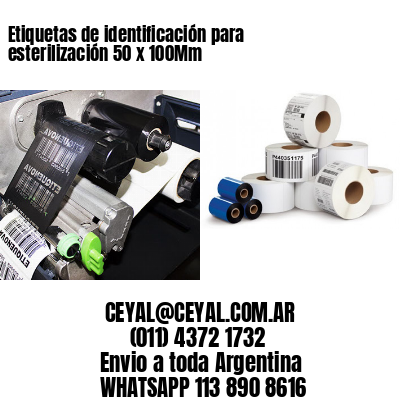 Etiquetas de identificación para esterilización 50 x 100Mm