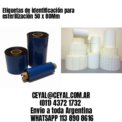 Etiquetas de identificación para esterilización 50 x 80Mm