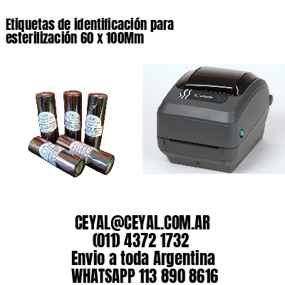 Etiquetas de identificación para esterilización 60 x 100Mm