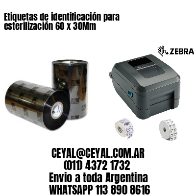 Etiquetas de identificación para esterilización 60 x 30Mm