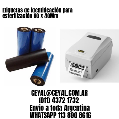Etiquetas de identificación para esterilización 60 x 40Mm