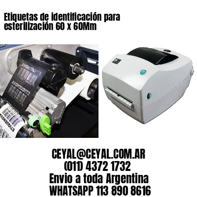 Etiquetas de identificación para esterilización 60 x 60Mm