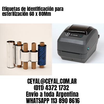 Etiquetas de identificación para esterilización 60 x 80Mm