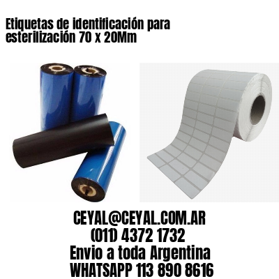Etiquetas de identificación para esterilización 70 x 20Mm