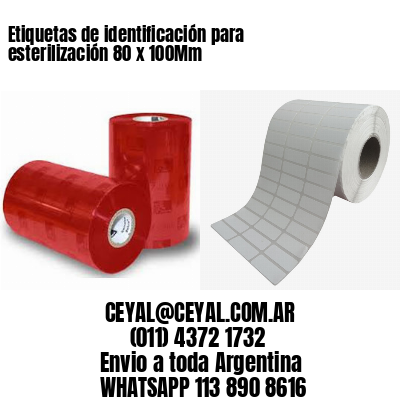Etiquetas de identificación para esterilización 80 x 100Mm