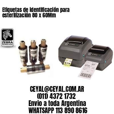 Etiquetas de identificación para esterilización 80 x 60Mm