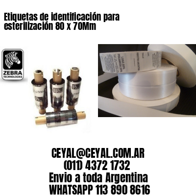 Etiquetas de identificación para esterilización 80 x 70Mm
