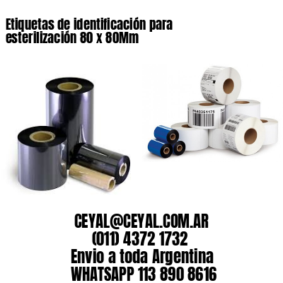 Etiquetas de identificación para esterilización 80 x 80Mm
